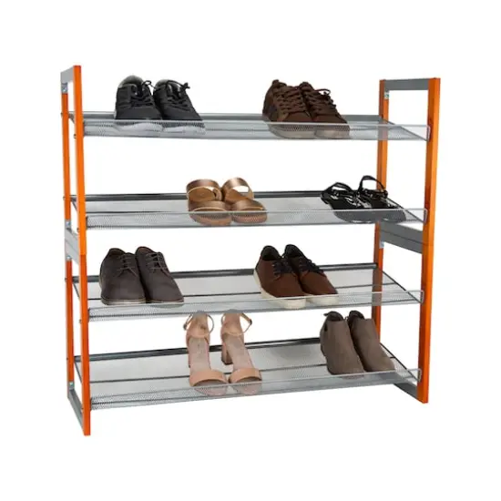 Organize It All Wooden Stackable Shoe Rack {3}