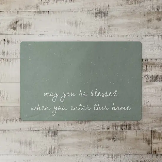 18" x 27" Sage May You Be Blessed When Enter Home Floor Mat {3}