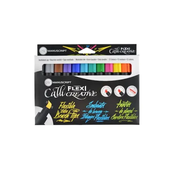Manuscript CalliCreative 12 Color Flexi Tip Marker Set {1}