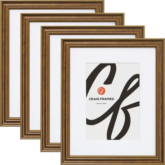Craig Frames 4 Pack Stratton Bronze Picture Frame with Mat {1}