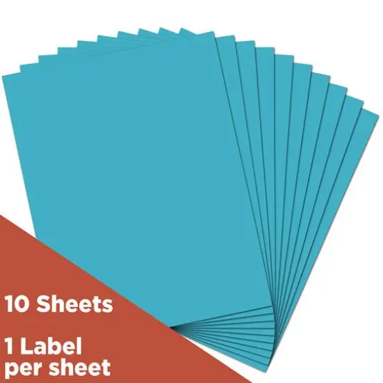 JAM Paper Shipping Labels, 8.5" x 11" Blue {4}
