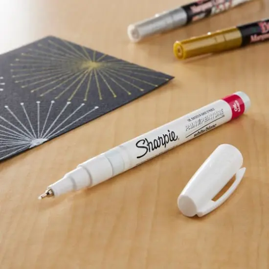 Sharpie&reg; Oil-Based Paint Marker, Extra Fine Point White {3}