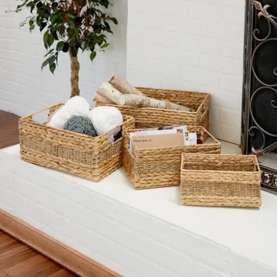 Sea Grass Natural Storage Basket Set {9}