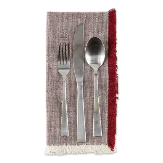 DII&reg; Redwood Tonal Fringe Cloth Dinner Napkins, 6ct. {3}