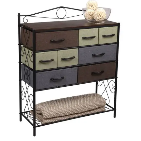 Household Essentials Victoria 8-Drawer Dresser with Shelf Multi {6}
