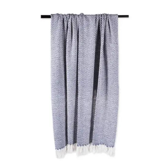 DII&reg; Nautical Blue Woven Throw {5}