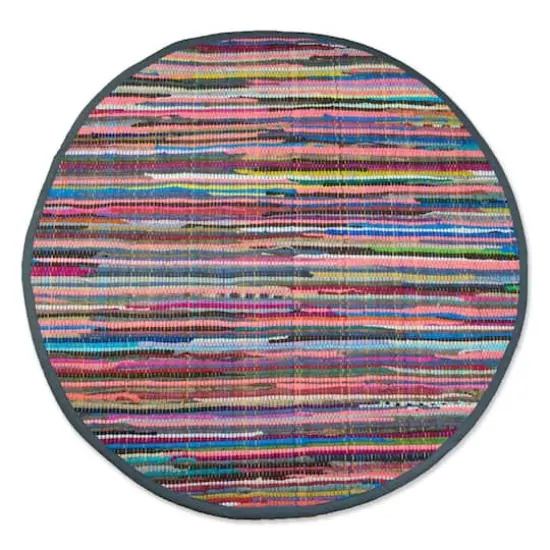 DII&reg; Multicolor Round Rag Rug, 3ft {1}