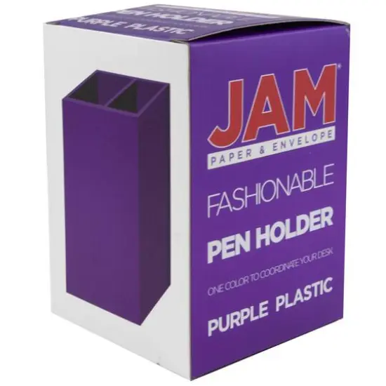 JAM Paper Plastic Pen Holder Purple {7}