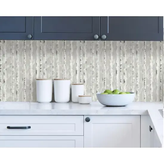 InHome Birchdale Gray Peel & Stick Wallpaper {5}