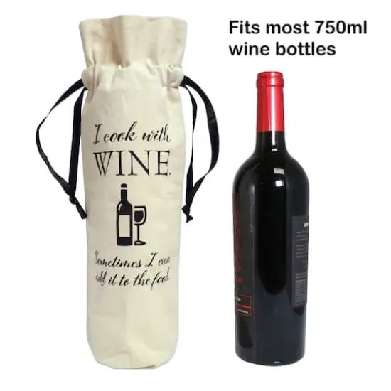 Personality Case&trade; Cooking Canvas Wine Bag {6}