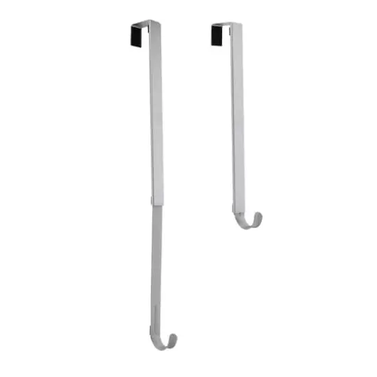 Haute Decor Adjustable Over-the-Door Textured Wreath Hanger Silver {4}