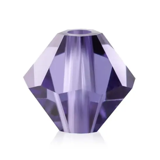 John Bead Preciosa 4mm Czech Crystal Rondelle Beads, 40ct. Tanzanite {1}