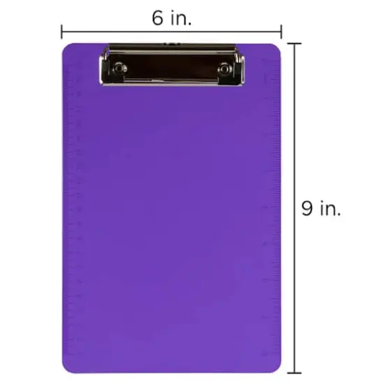 JAM Paper Mini Plastic Memo Clipboard Purple {6}