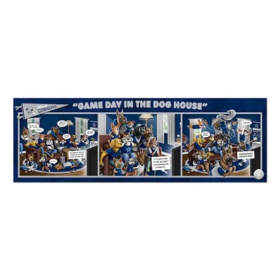 NFL Game Day in the Dog House 1,000 Piece Puzzle Dallas Cowboys {4}