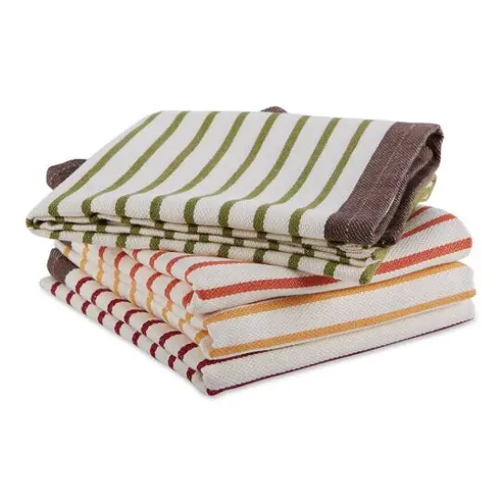 DII&reg; Harvest Prep Stripe Woven Dishtowel Set {6}