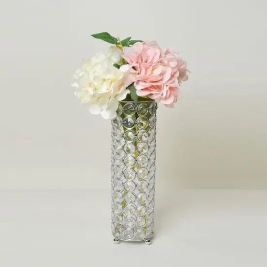 Elegant Designs&trade; 10" Chrome Crystal Decorative Candle Holder {4}