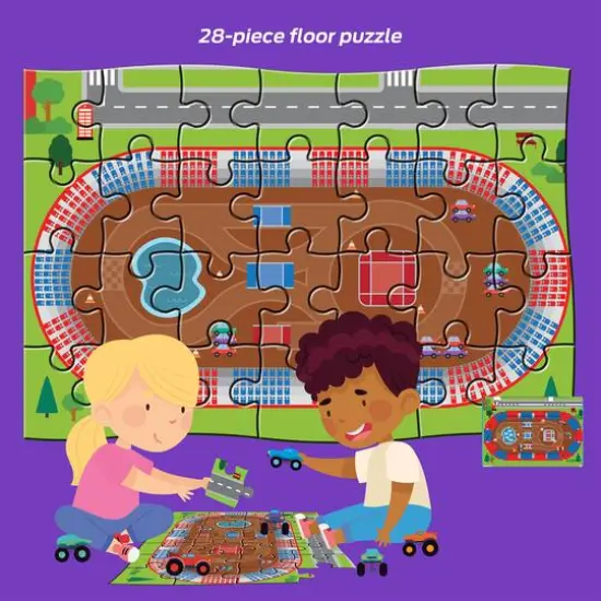 Hinkler Pull-Back and Go Monster Trucks Floor Puzzle {8}