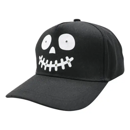 Black Light Up Spooky Face Baseball Cap by Celebrate It&trade; {5}