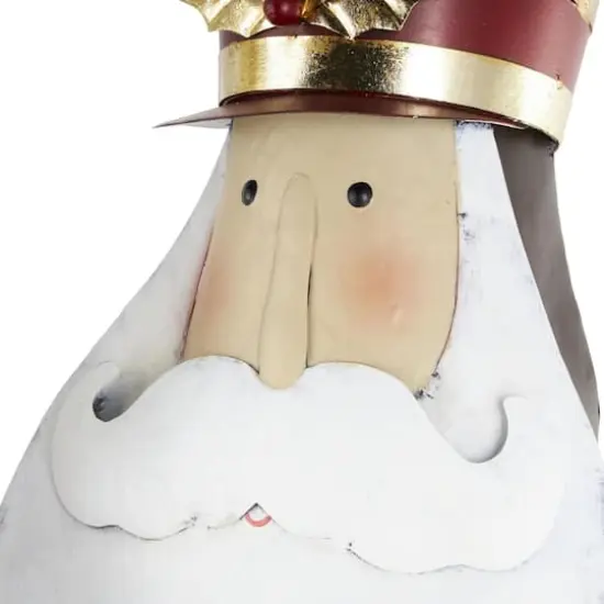 52" Red Metal Nutcracker Standing Sculpture {5}