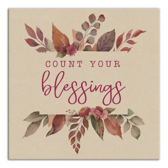 Count Your Blessings Canvas Wall Art {1}