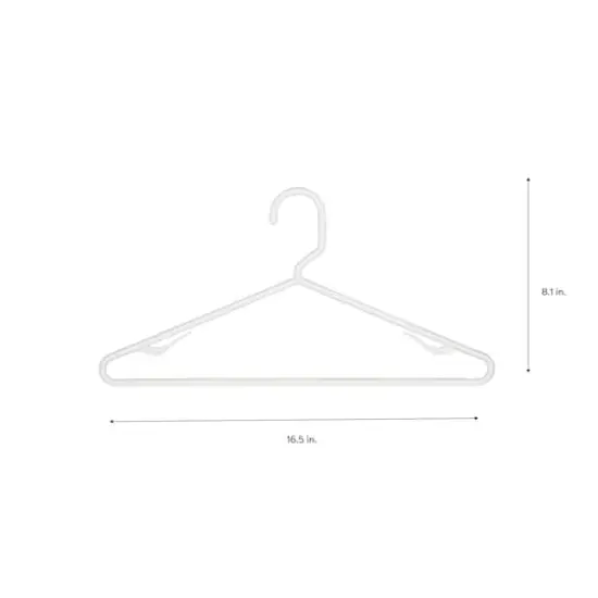 Woolite&reg; White Plastic Hangers, 6ct. {6}