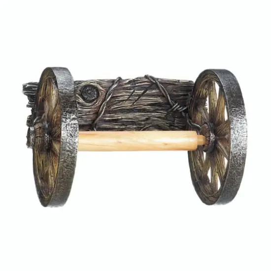 9" Wagon Wheel Toilet Paper Holder {1}