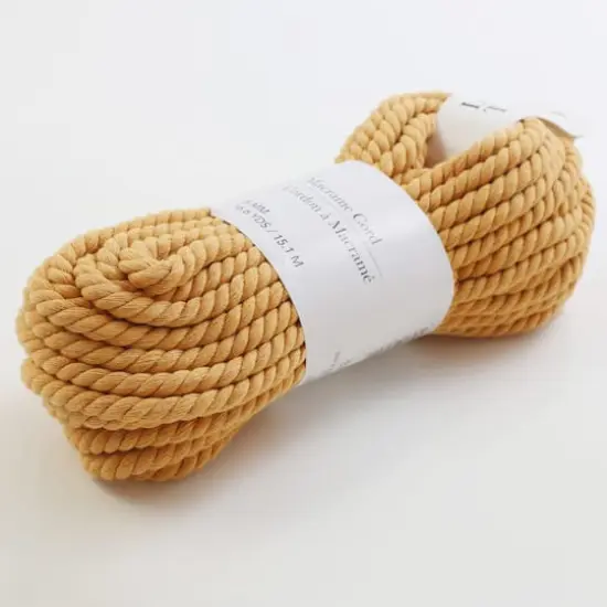 Macram&eacute; Cotton Cord by Loops & Threads&reg;, 50ft. Yellow {4}