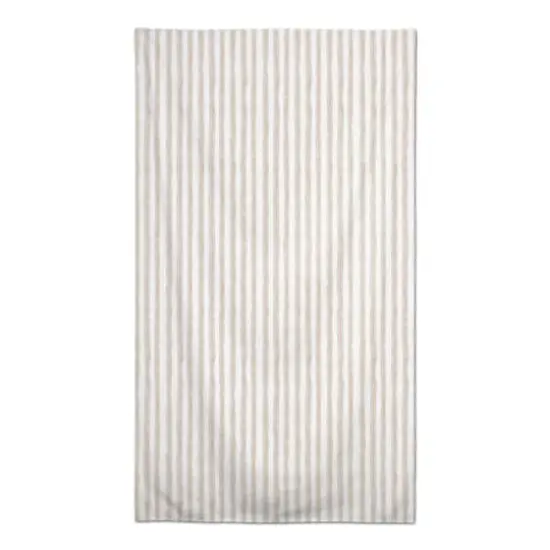 102" Neutral Easy Stripes Tablecloth {1}