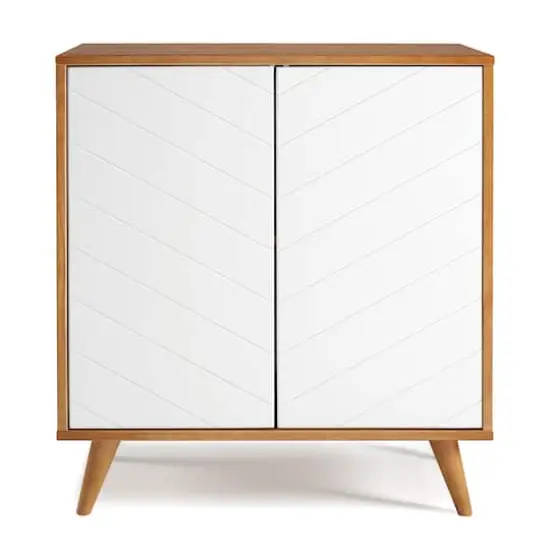 Walker Edison Chevron 2 Door Accent Cabinet {3}