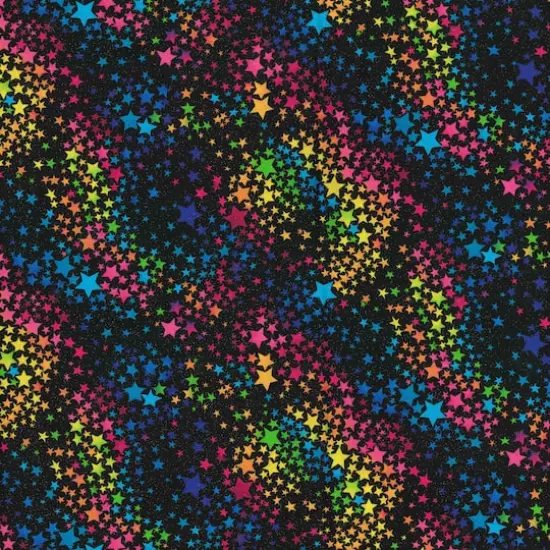 Fabric Traditions Rainbow Stars Cotton Fabric {1}