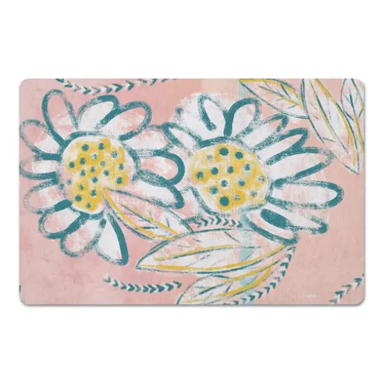 Funky Florals 27" x 18" Floor Mat {4}