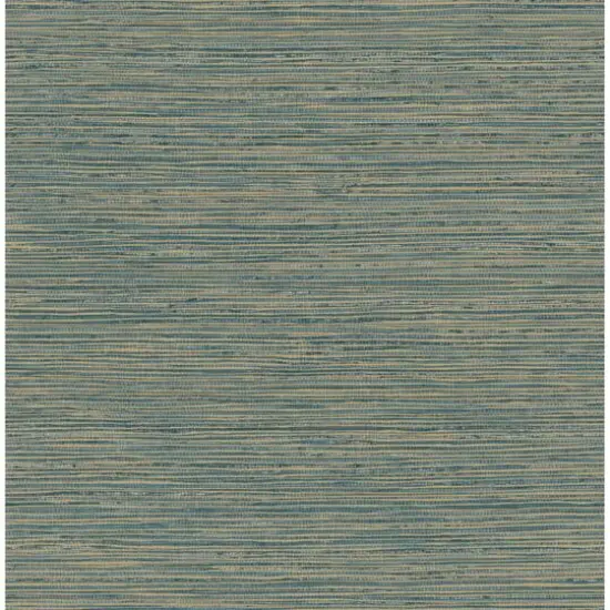 RoomMates Dimensional Grasscloth Peel & Stick Wallpaper Teal {2}