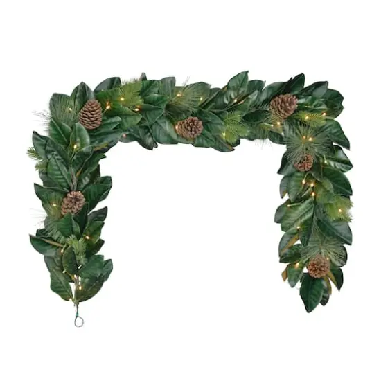 6ft. Pre-Lit Magnolia Garland {1}