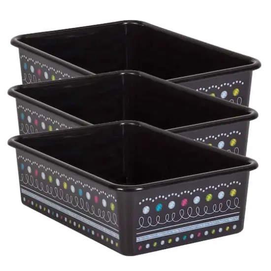 Teacher Created Resources&reg; Chalkboard Brights Large Plastic Storage Bin, 3ct. {1}