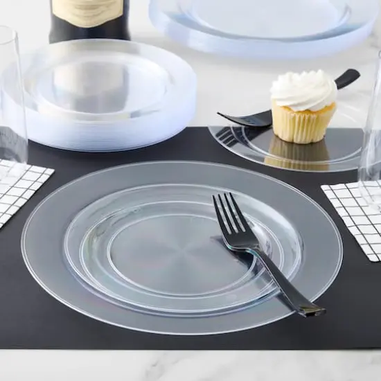 Clear 40 Piece Dinner & Lunch Plate Set by Celebrate It&trade; {3}