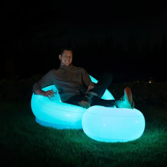 AirCandy Illuminated Color Changing Remote Controlled Ottoman {4}