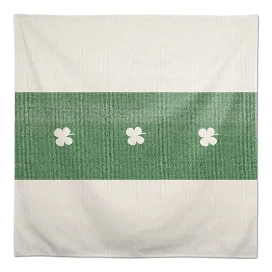Clover Green Stripes Tablecloth 58" x 58" Tablecloth {1}