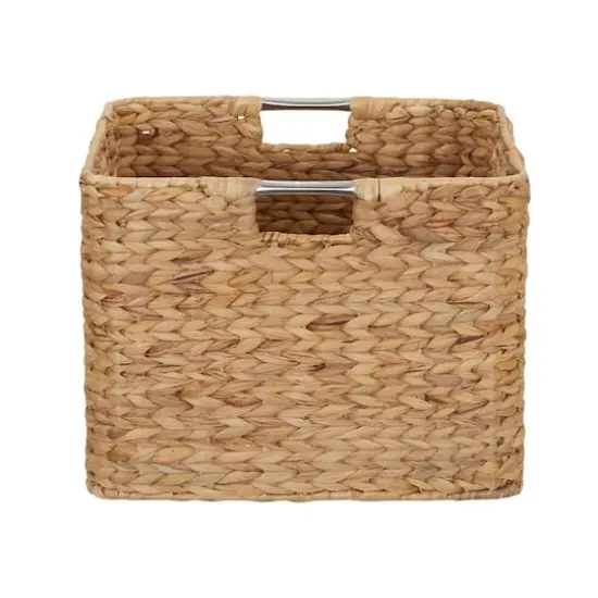 Household Essentials 11" Square Hyacinth Wicker Basket Natural {6}