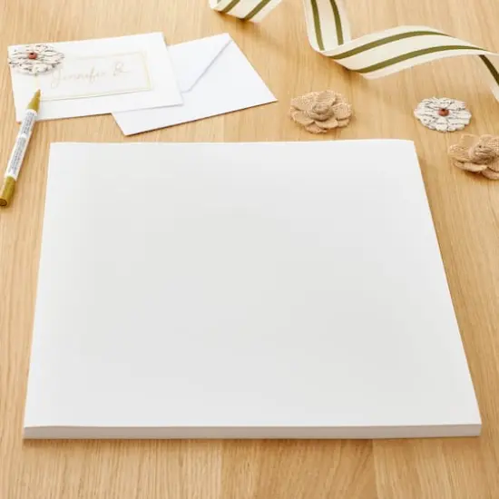 White 12" x 12" Linen Texture Cardstock by Recollections&trade;, 60 Sheets {3}