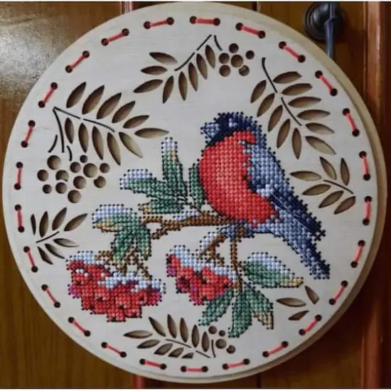 MP Studia Winter Guest Cross Stitch on Wood Kit {5}