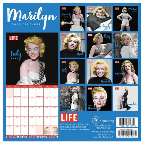 TF Publishing 2024 Marilyn Monroe Mini Calendar {3}