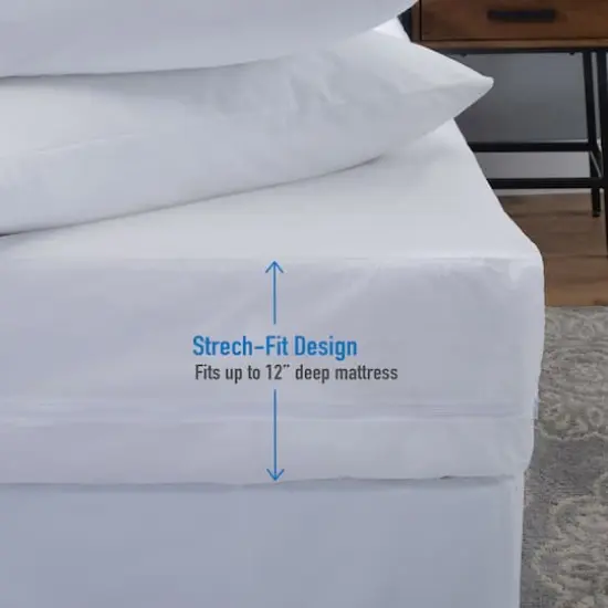 Home Details Deluxe Mattress Protector with Full Zippered Encasement, Twin {4}