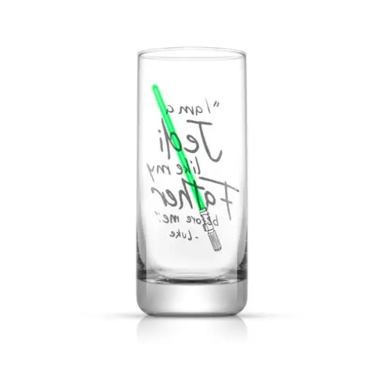 JoyJolt&reg; Star Wars&trade; 14.2oz. New Hope Luke Skywalker Green Lightsaber Tall Drinking Glass, 2ct. {6}