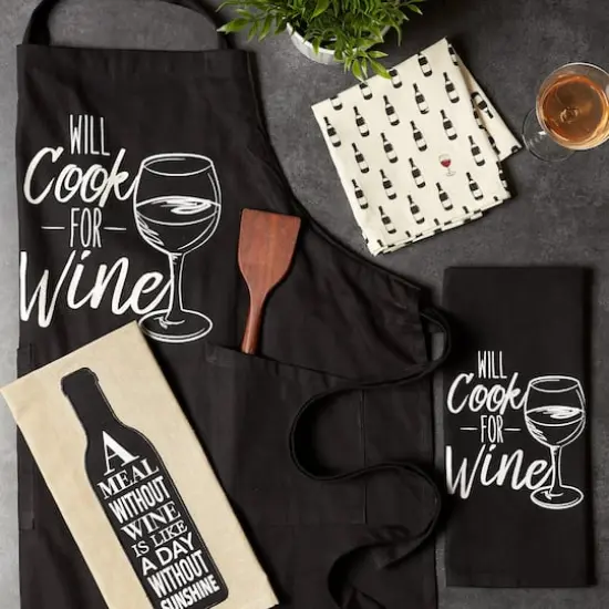 DII&reg; Will Cook For Wine Chef Apron {8}