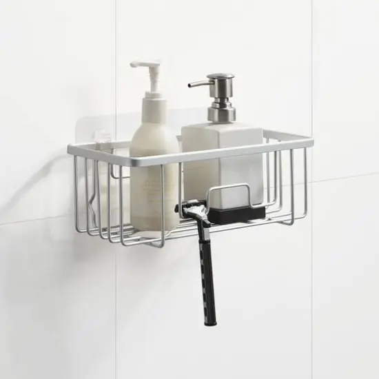 SunnyPoint 10" Rectangle Aluminum Storage BasketSilver {4}