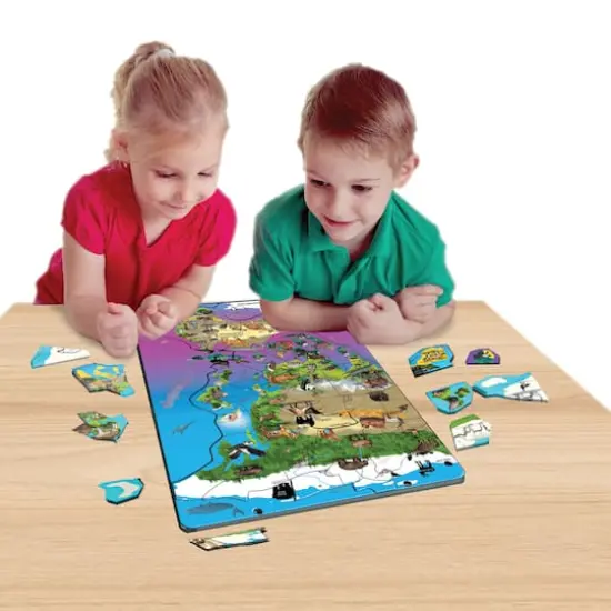 Animal Magnetism® Magnetic Wildlife Map Puzzle: Asia & Australia {3}