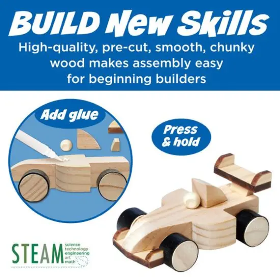 Creativity for Kids&reg; Buildeez!&trade; Blaze Race Car Wooden Model Set {6}