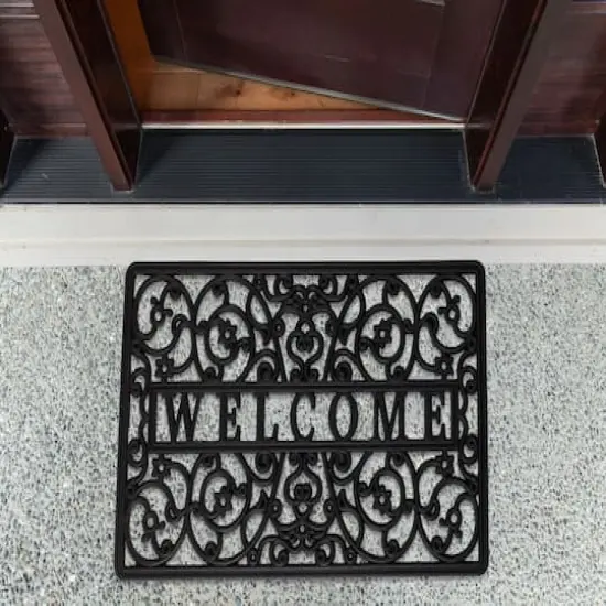 DII&reg; Welcome Scroll Rubber Doormat {5}