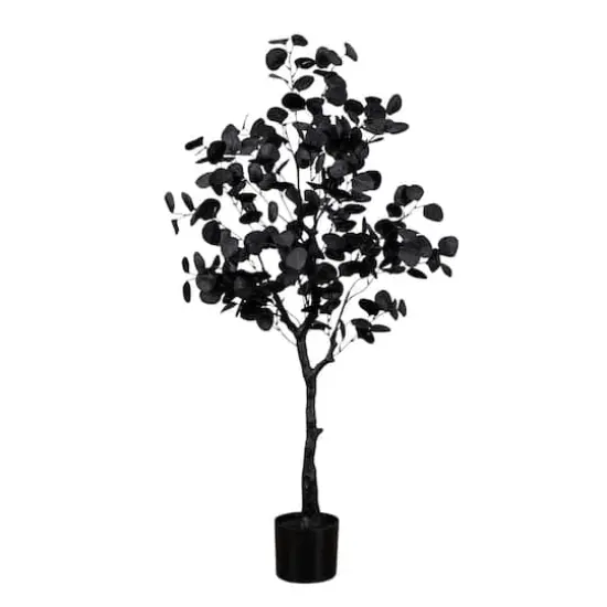 4ft. Artificial Halloween Black Eucalyptus Tree {1}