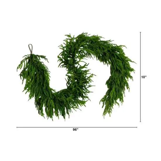 8ft. Artificial Real Touch Norfolk Island Pine Garland with Natural Look {3}